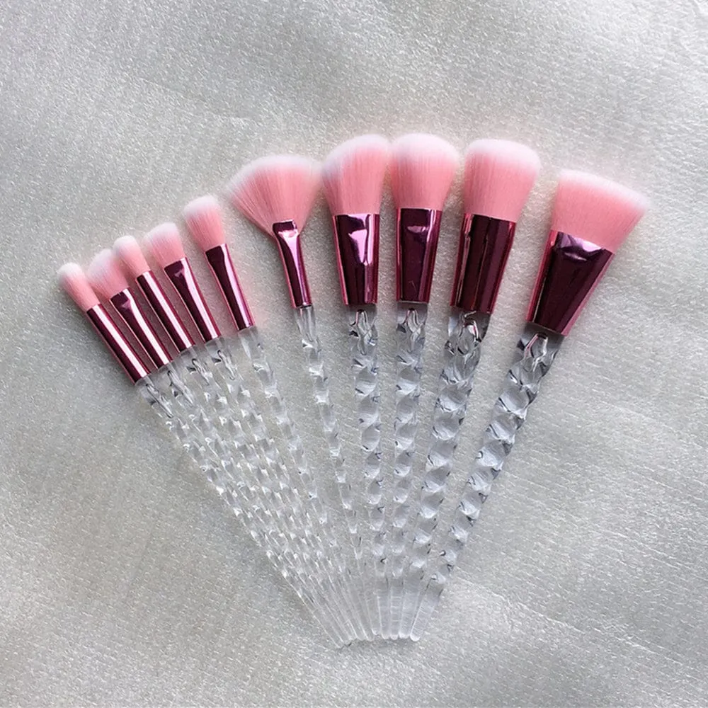 10pcs Narwhale Kawaii Make up Brush Set