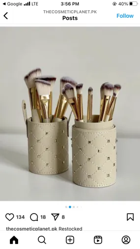 12pcs BH Cosmetics Bucket Makeup Brushes Super Soft Eyeshadow Foundation Face Powder Brush