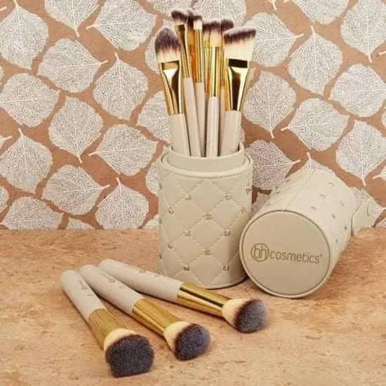 12pcs BH Cosmetics Bucket Makeup Brushes Super Soft Eyeshadow Foundation Face Powder Brush