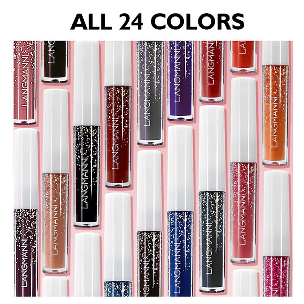 24-Piece Waterproof Matte Lipstick and Gloss Set for All-Day Wear