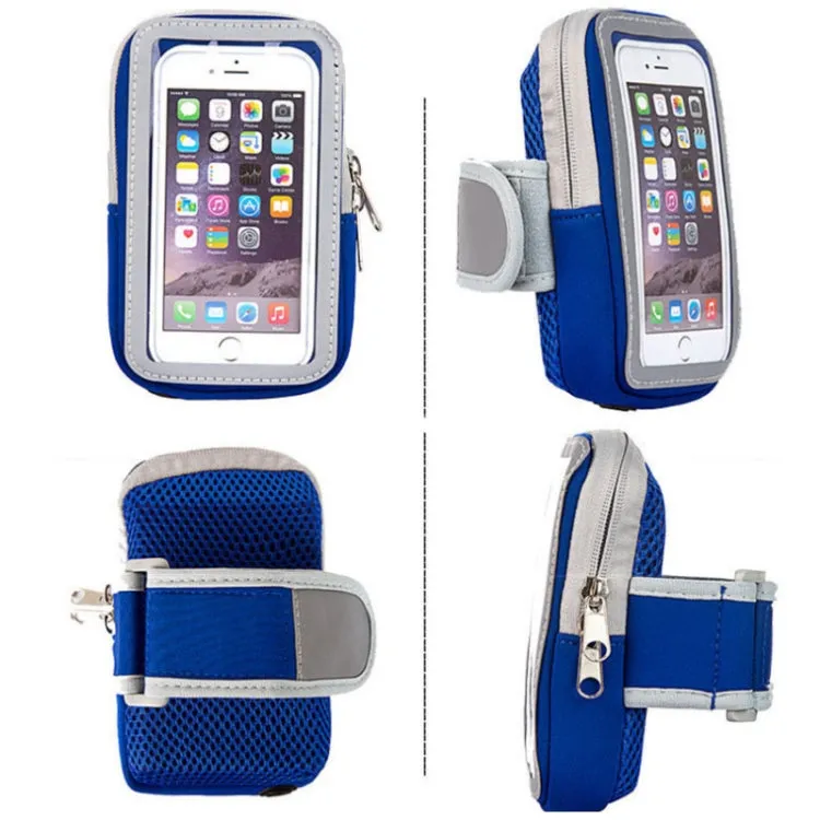 3 PCS Comfortable And Breathable Sports Arm Bag Mobile Phone Wrist Bag For 5.5 Inch Mobile Phone(Green)