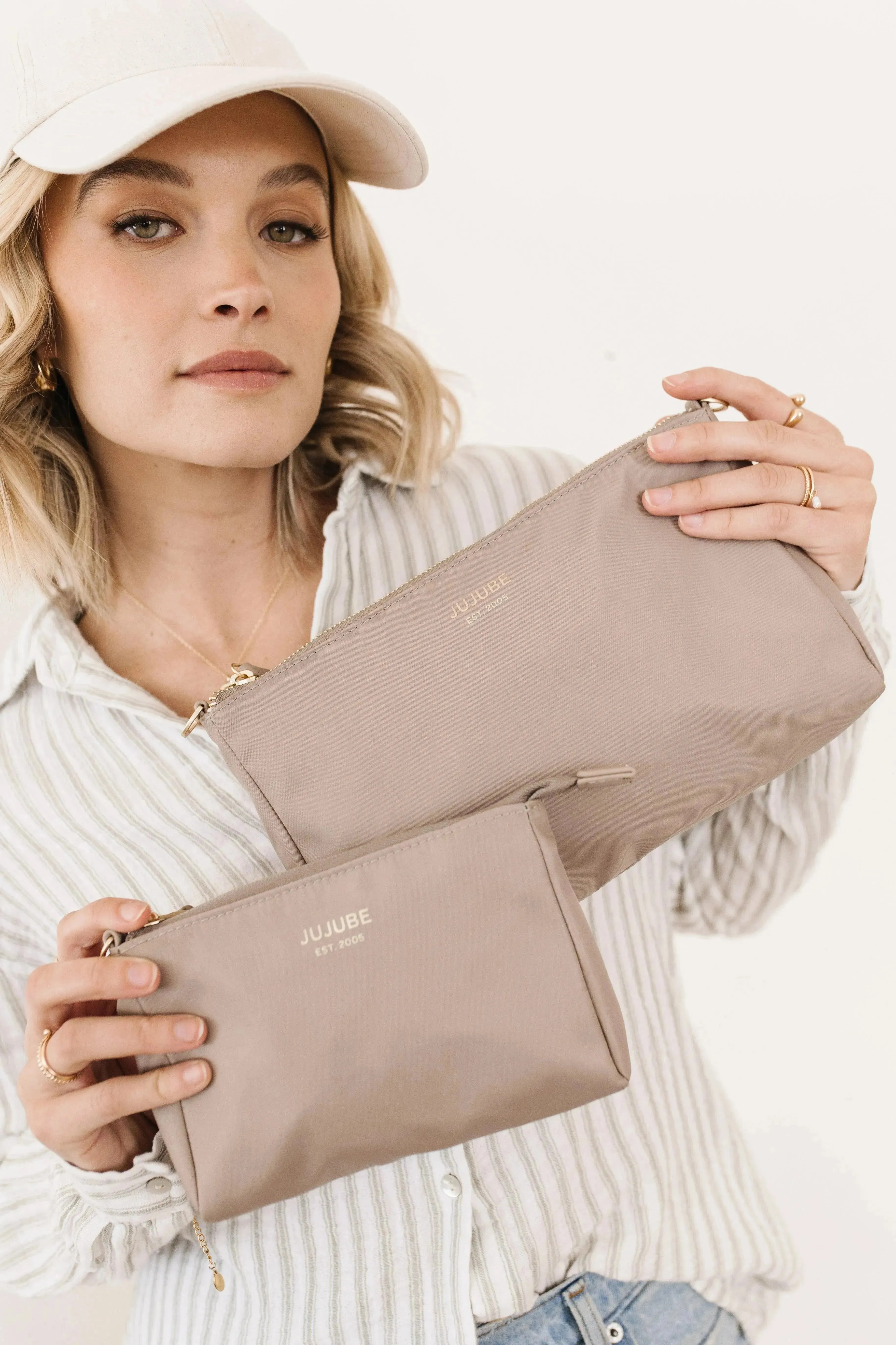 3-piece Pouch Set Taupe