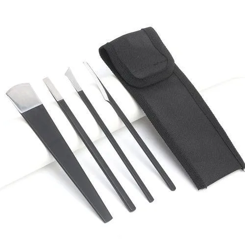 4Pcs/Set Black Stainless Steel Pedicure Knife Professional Pedicure