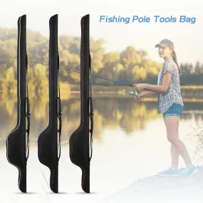 63'' Portable Fishing Pole Bag Folding Fishing Pole Holder Large Capacity Rod Tackle Organizer Storage Bag For Outdoor Fishing