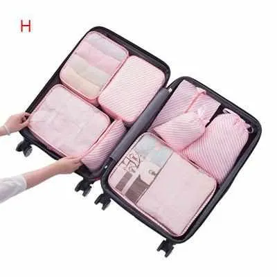 8Pcs Travel Bags Sets Waterproof Organizer