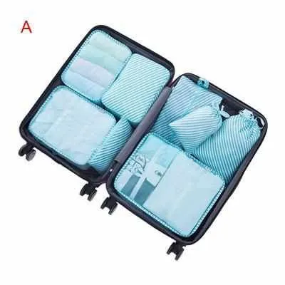 8Pcs Travel Bags Sets Waterproof Organizer