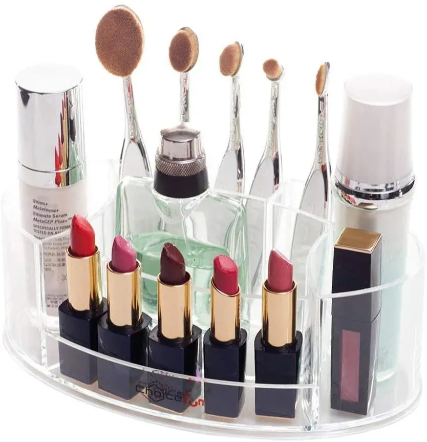 Acrylic Multi-Functional Makeup Box 7 Lattices Makeup Brush Holder Pencil Holder Nail Polish Organizer Cosmetics Home Storage Box