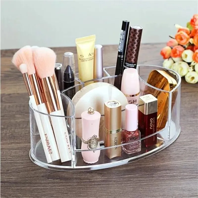 Acrylic Multi-Functional Makeup Box 7 Lattices Makeup Brush Holder Pencil Holder Nail Polish Organizer Cosmetics Home Storage Box