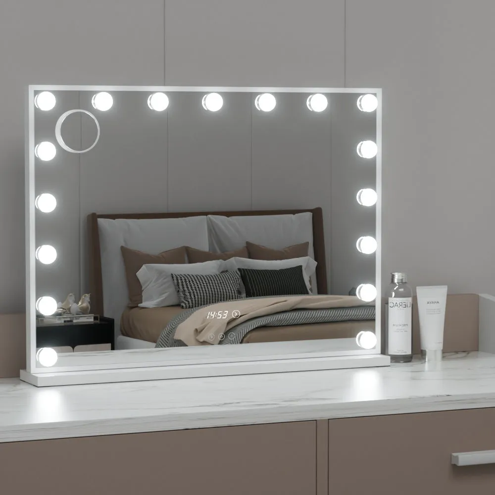 Adjustable LED Light Hollywood Makeup Mirror 80x60cm - Embellir