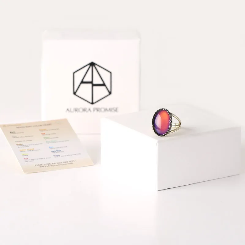 Adjustable Simple Crown Mood Ring