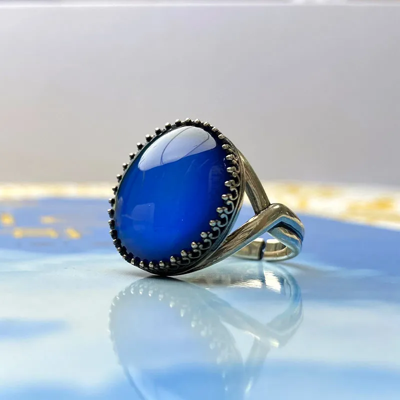 Adjustable Vintage Crown Mood Ring