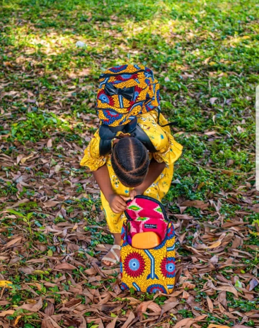 African Print Backpack