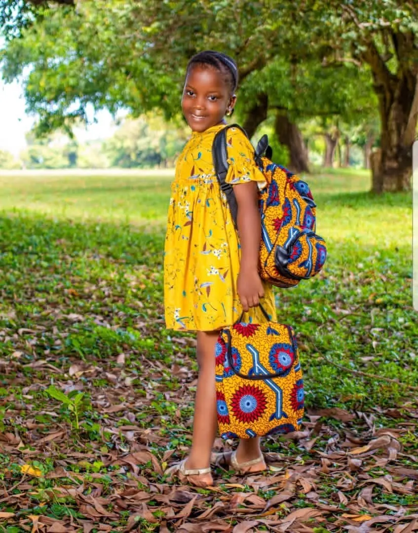 African Print Backpack