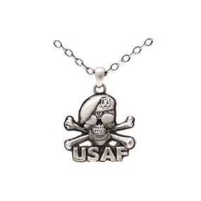 AIR FORCE SKULL NECKLACE, C/60