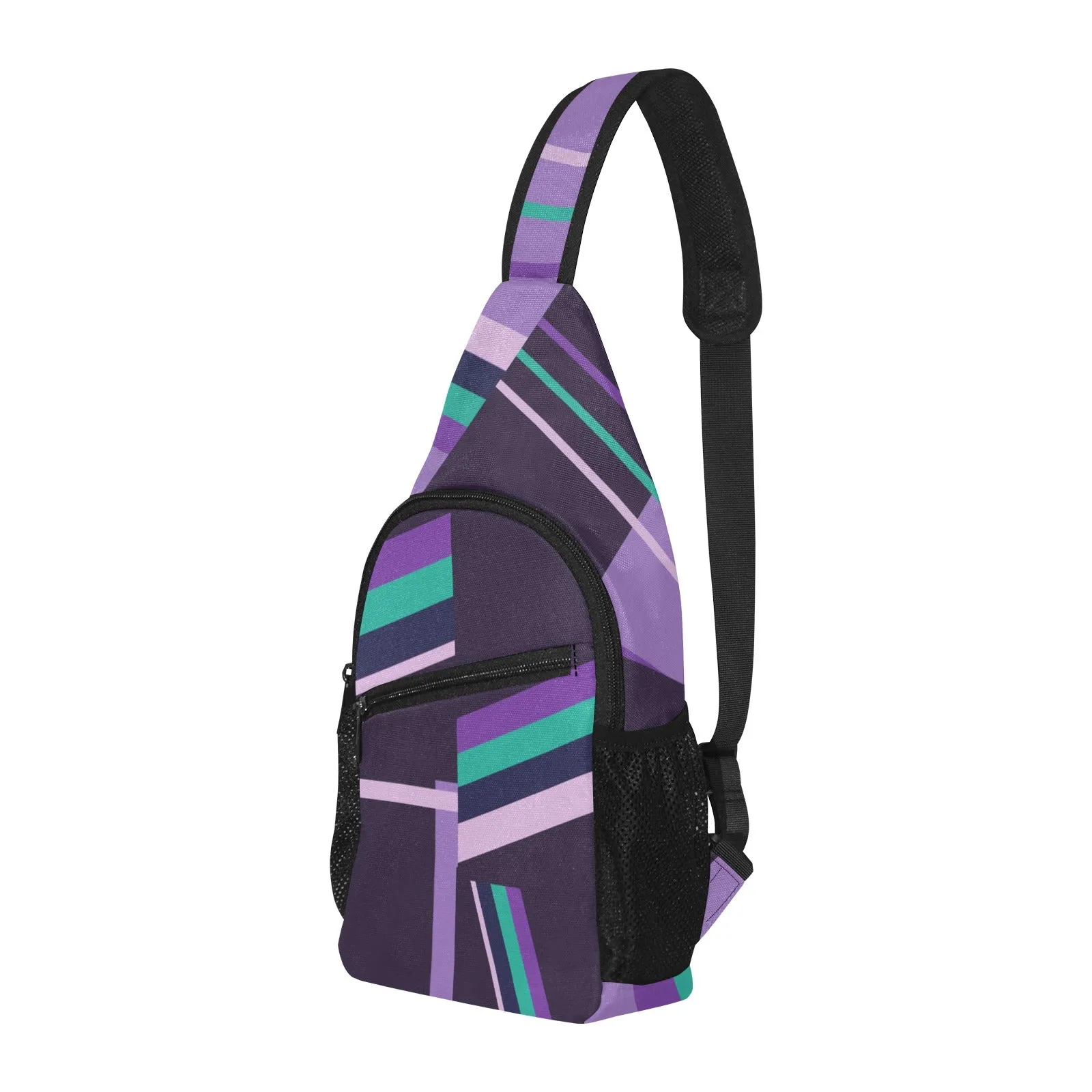 AJ Canvas Sling Bag - Purple Plaid