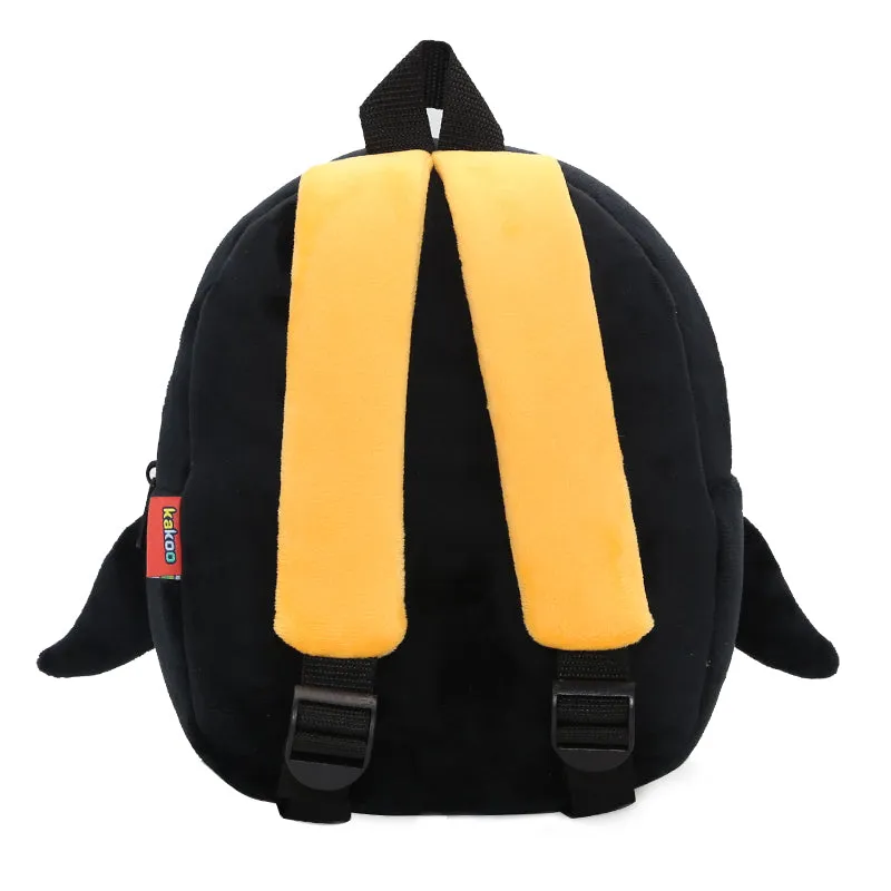 Anykidz 3D Black Penguin School Backpack Cute Animal With Cartoon Designs Children Toddler Plush Bag For Baby Girls and Boys