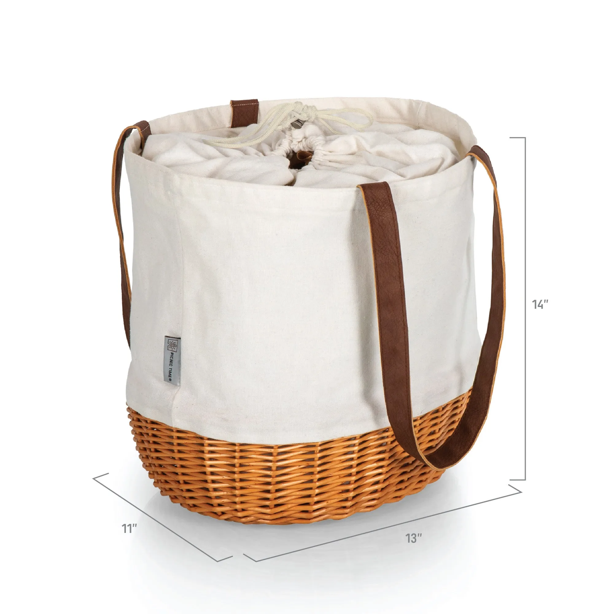 Arizona State Sun Devils - Coronado Canvas and Willow Basket Tote