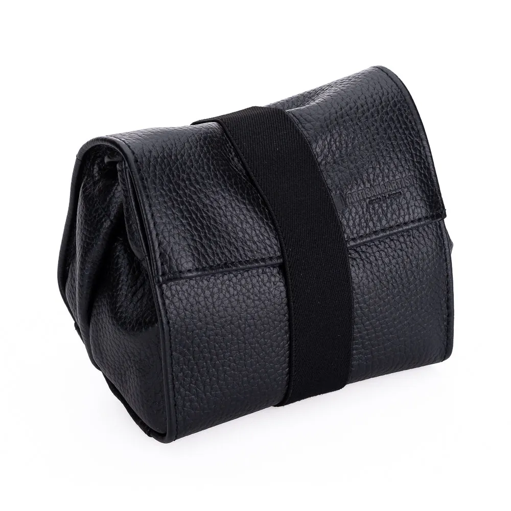 Artisan & Artist* ACAM 77 Leather Wrap Body/Lens Pouch, Black