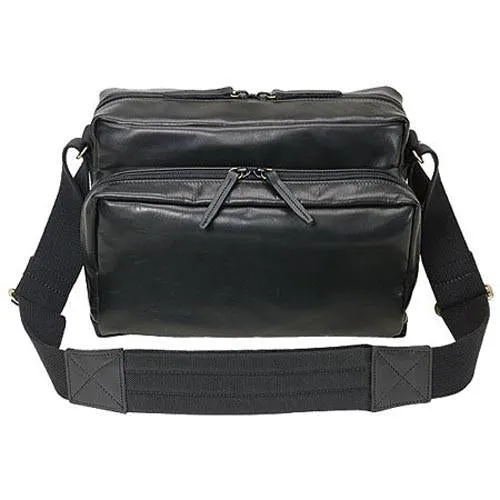 Artisan & Artist GCAM-1000 Leather Nylon Camera Bag (BLACK)