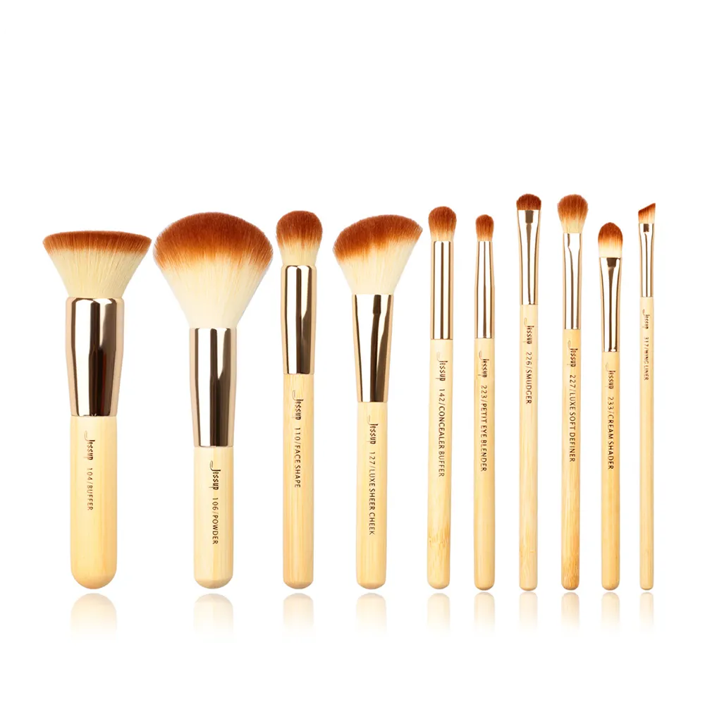 Bamboo Makeup Brush Set 10 Pcs T136