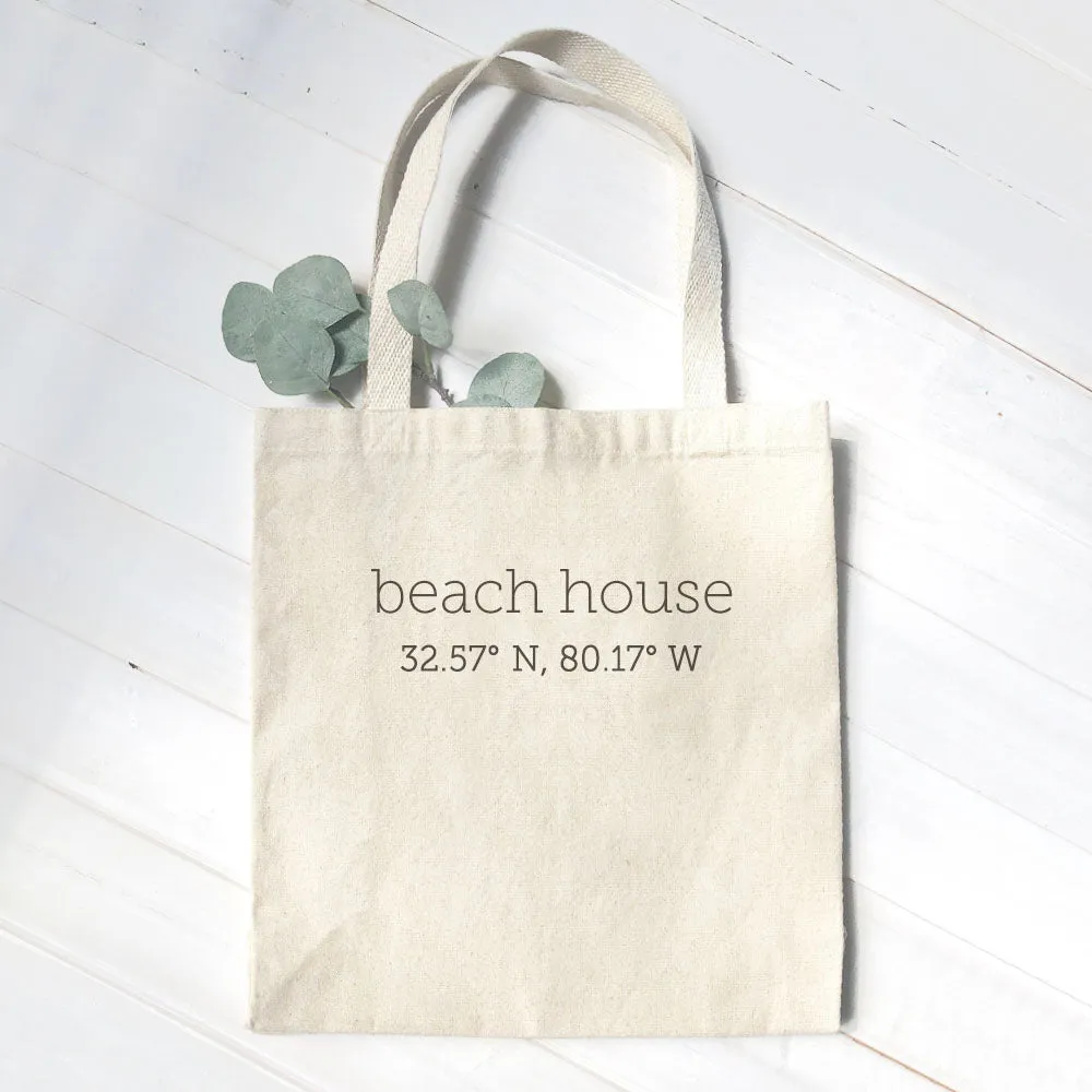 Beach House Coordinates - Canvas Tote Bag