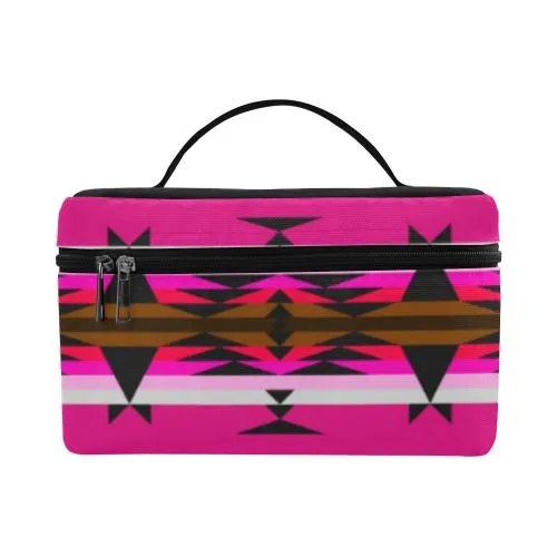 Between the Mountains Pink Cosmetic Bag/Large