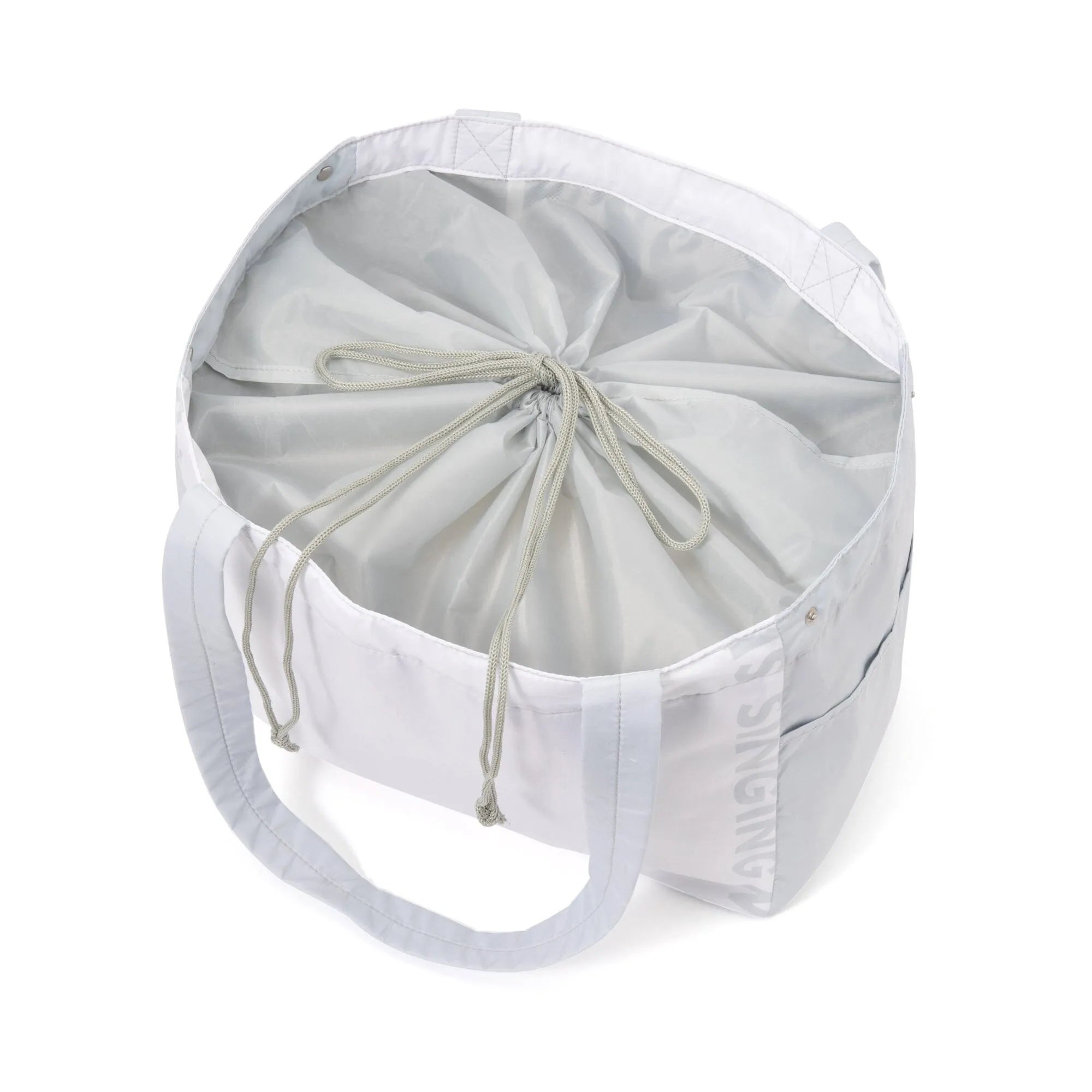 Bicolor Cooler Basket Bag  White