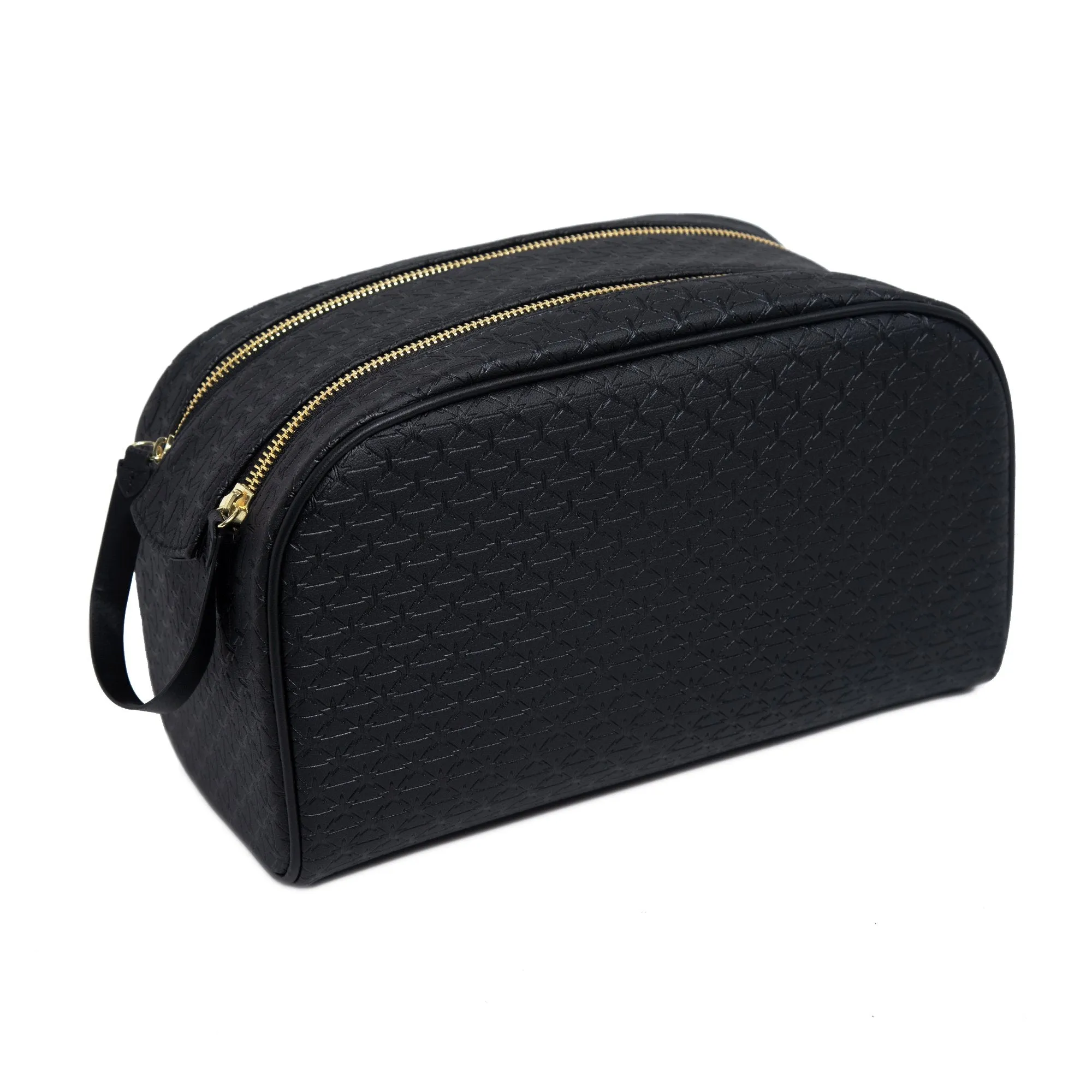 Black Double Zip Makeup Bag