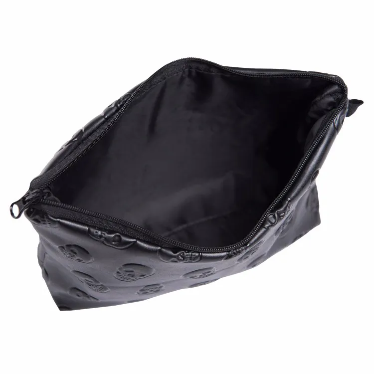 Black Skulls Makeup Bag