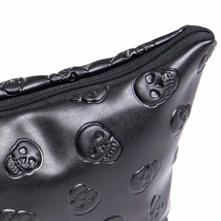 Black Skulls Makeup Bag