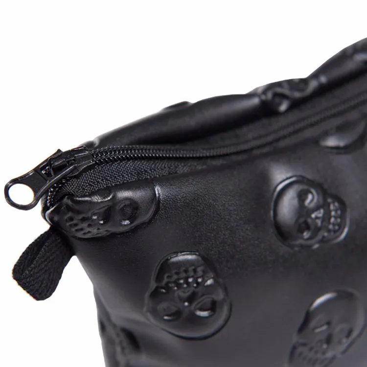 Black Skulls Makeup Bag