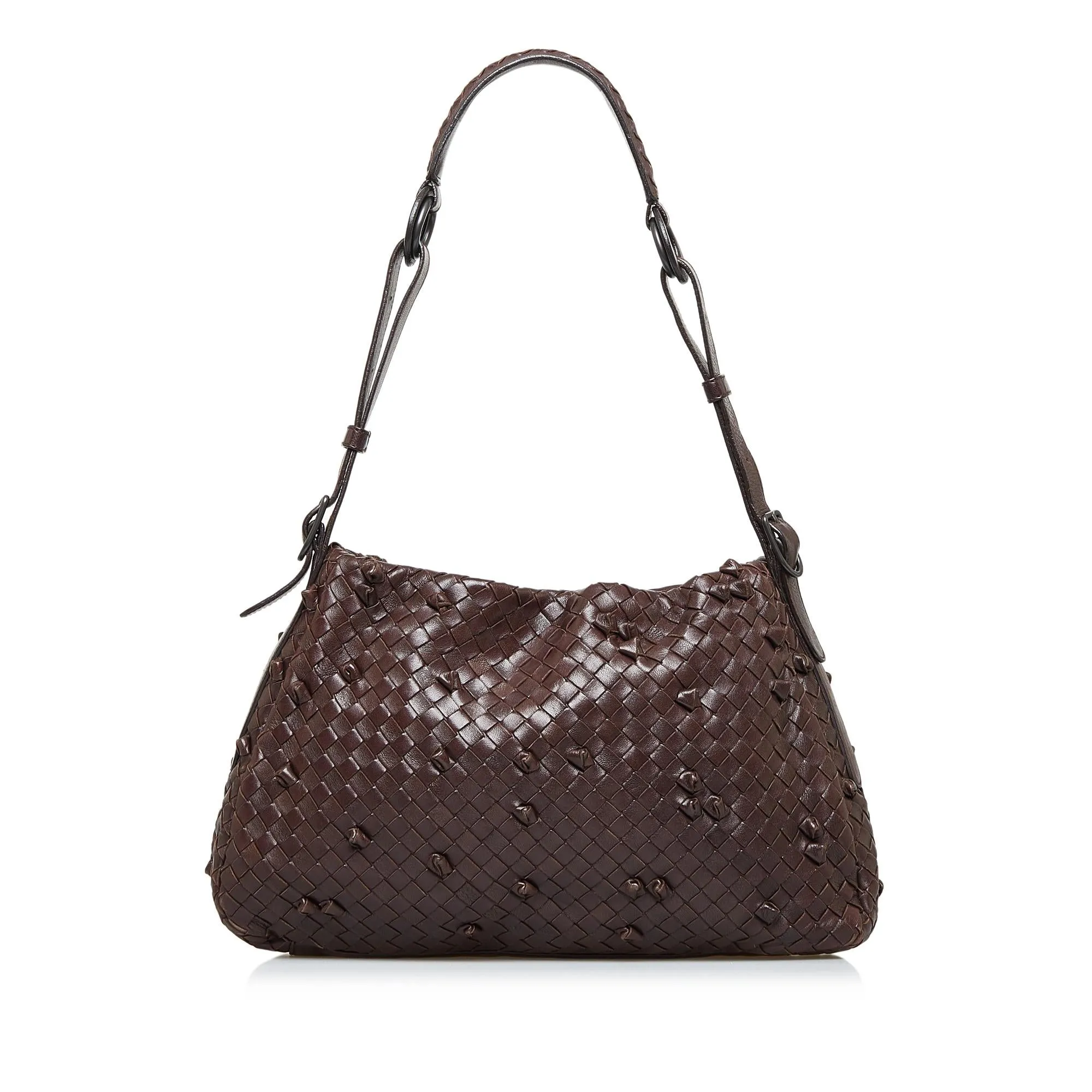 Bottega Veneta Intrecciato Nappa Naruto Knot Shoulder Bag (SHG-spvIVO)