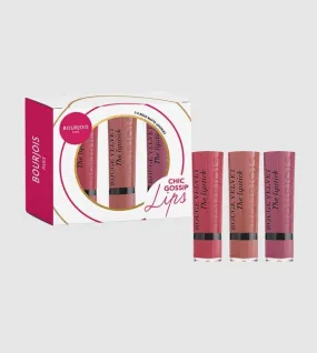 Bourjois Chic Gossip Pink Lipstick 3Piecs Set