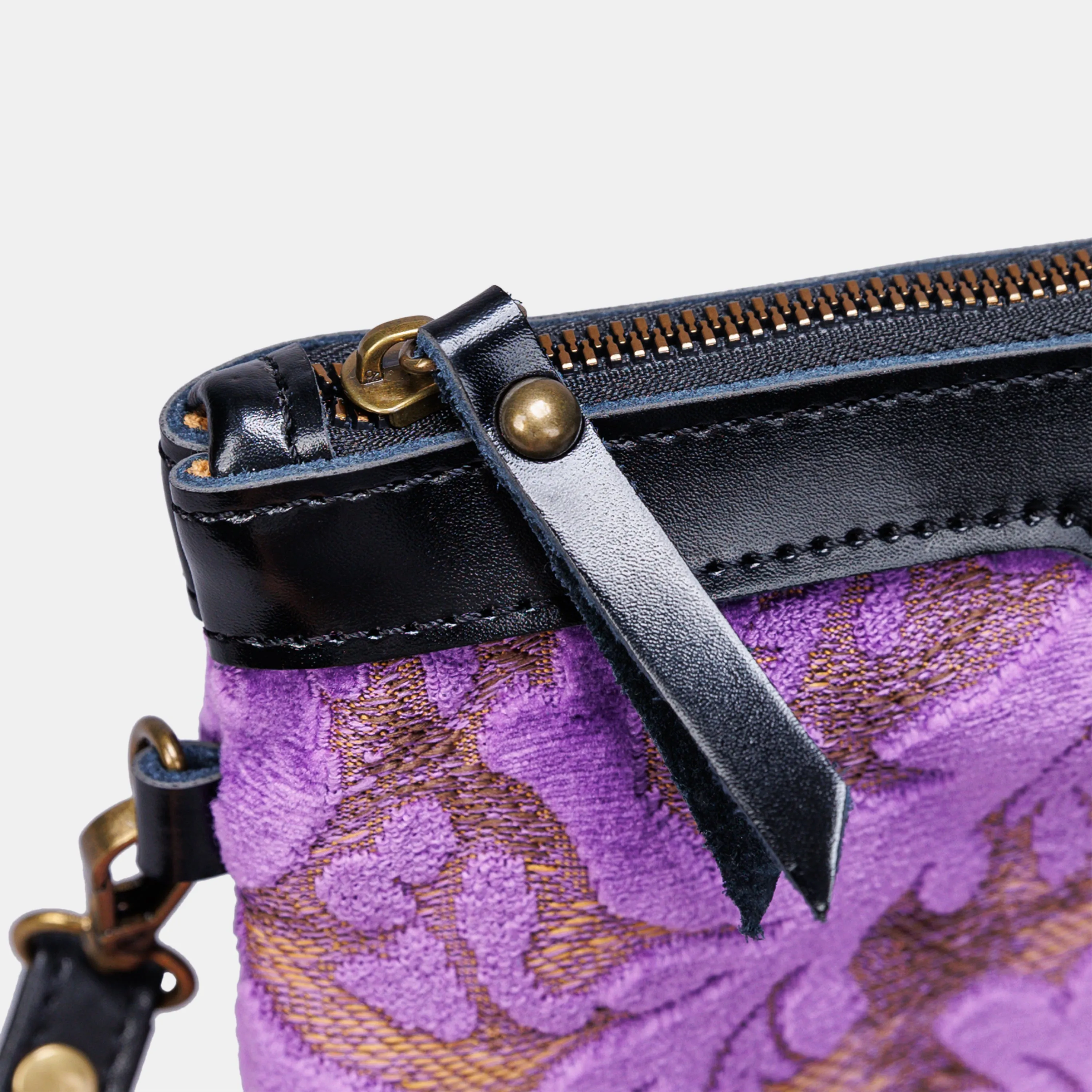 Burnout Velvet Purple Wristlet Clutch