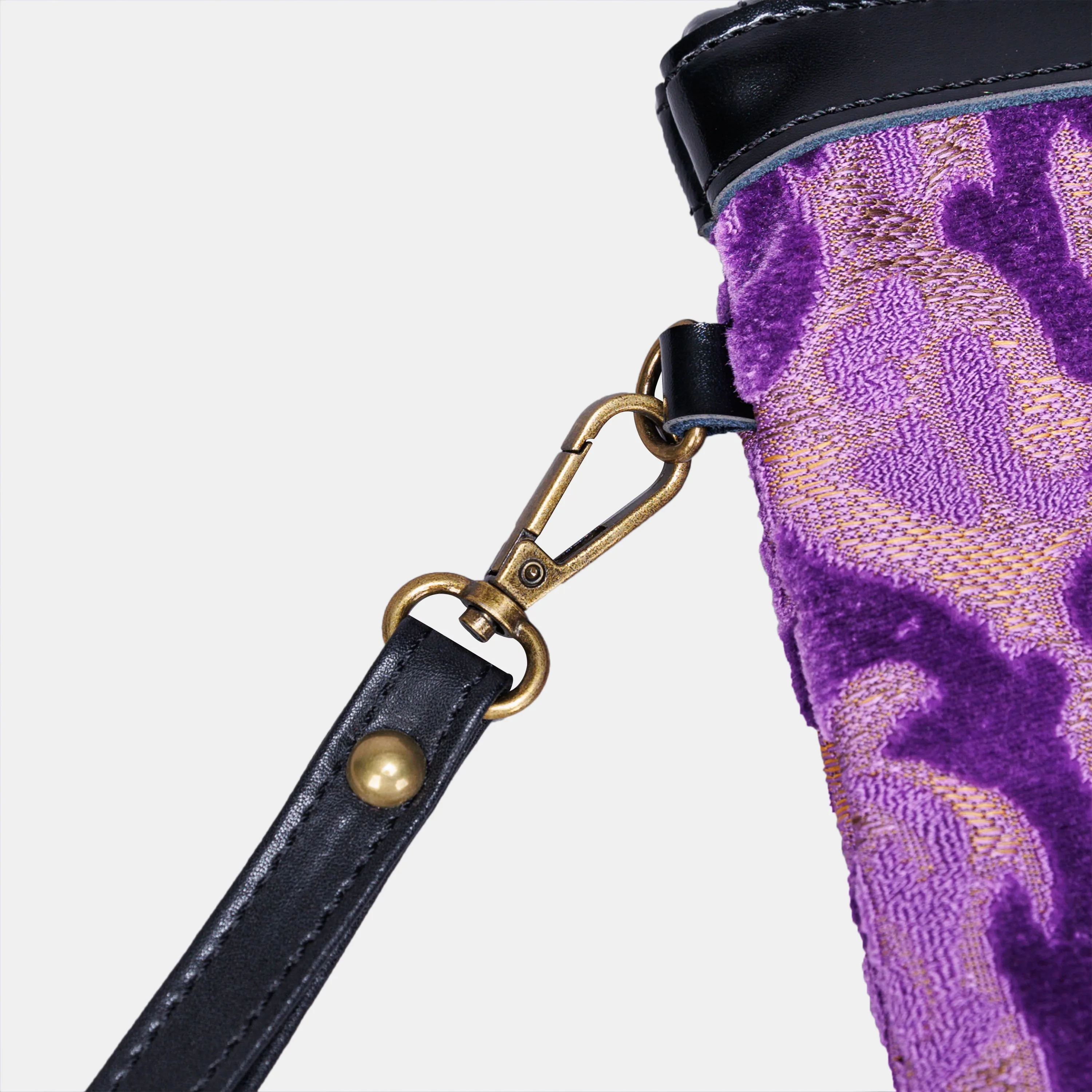 Burnout Velvet Purple Wristlet Clutch