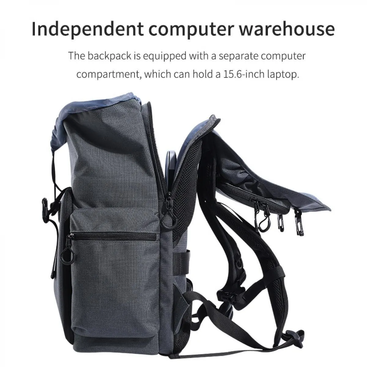 Camera Backpack Bag with Laptop Compartment 15.6&quot; for DSLR/SLR Mirrorless Camera Waterproof, Camera Case Compatible for Sony Canon Nikon Camera and Lens Tripod Accessories