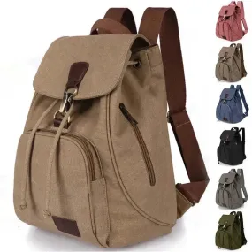 Canvas Backpack Vintage Students School Bags