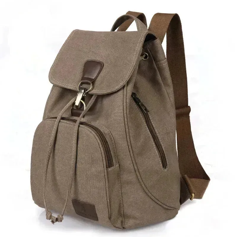 Canvas Backpack Vintage Students School Bags