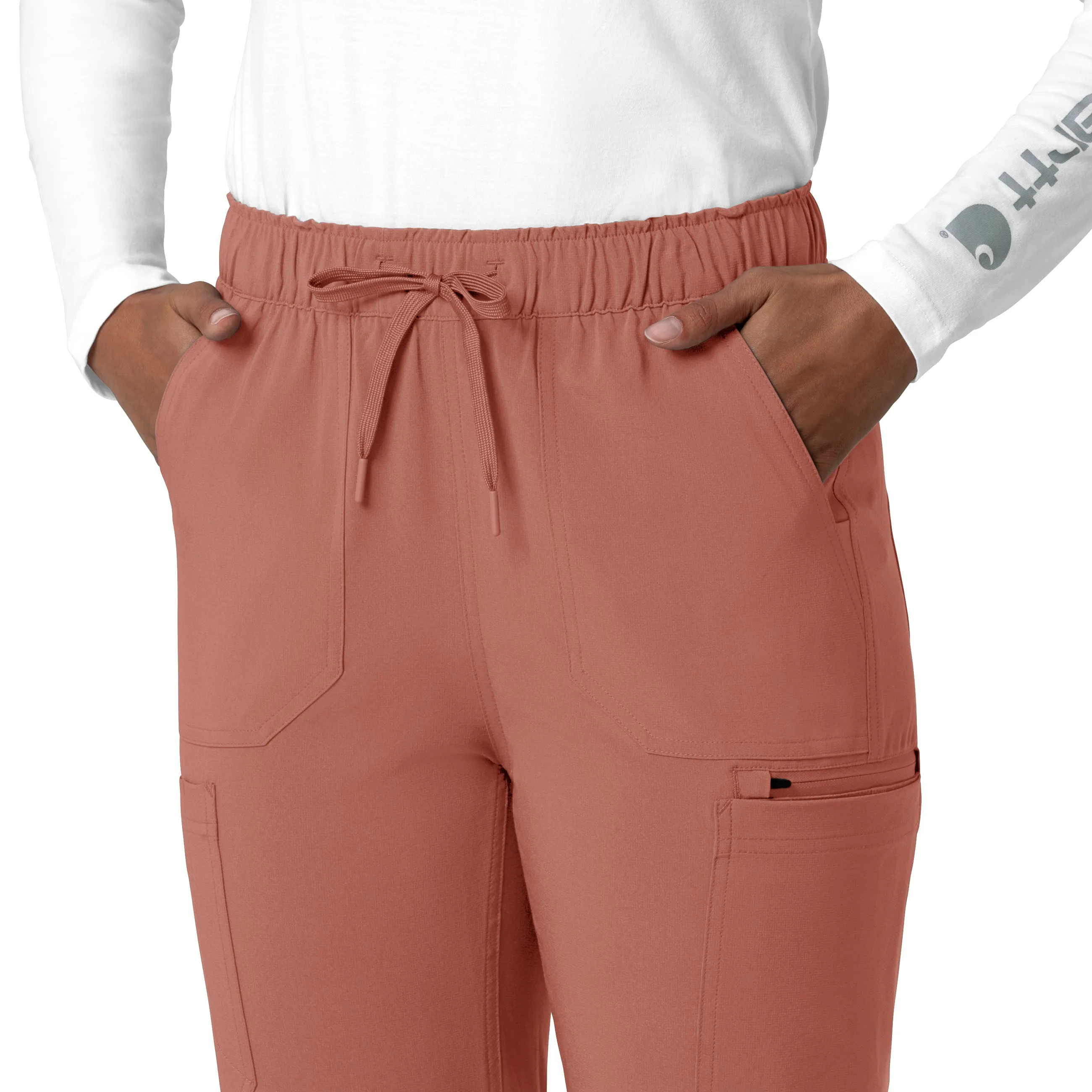 Carhartt Force Cross-Flex Women's Straight Leg Cargo Scrub Pant - Wildrose