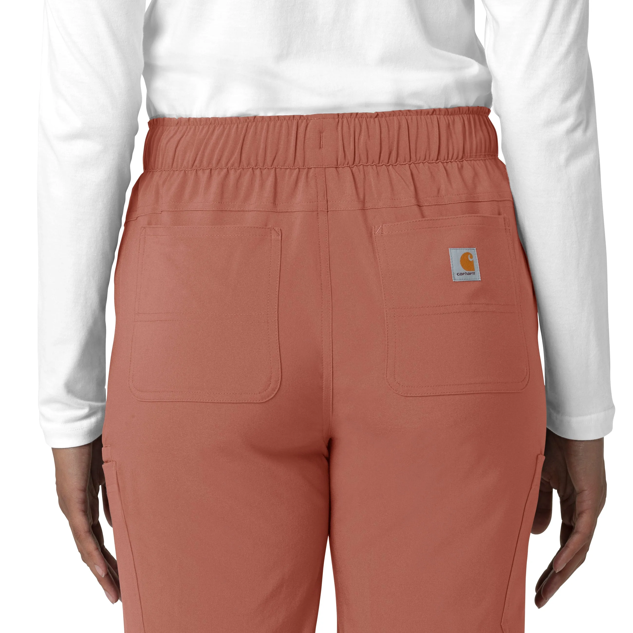 Carhartt Force Cross-Flex Women's Straight Leg Cargo Scrub Pant - Wildrose