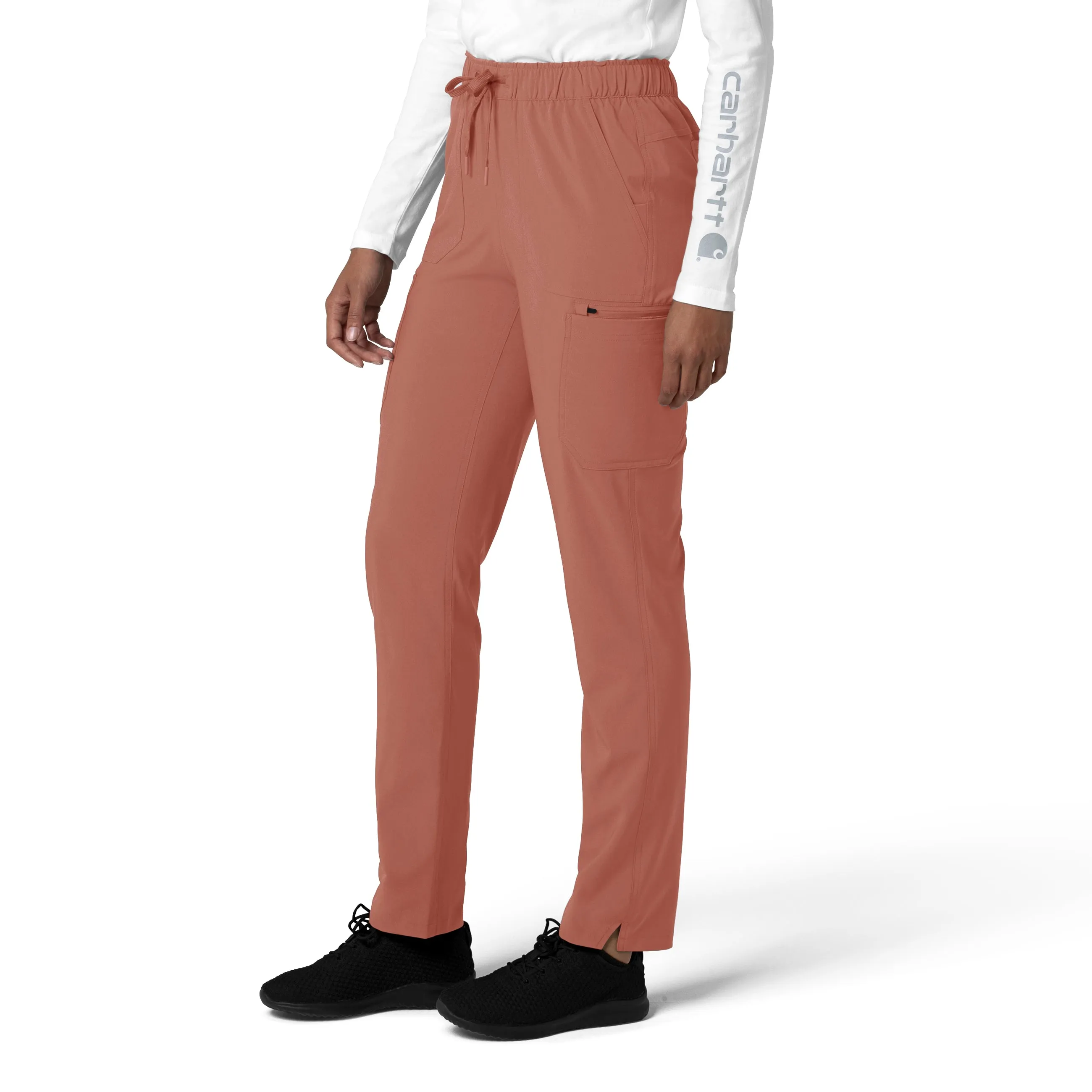 Carhartt Force Cross-Flex Women's Straight Leg Cargo Scrub Pant - Wildrose