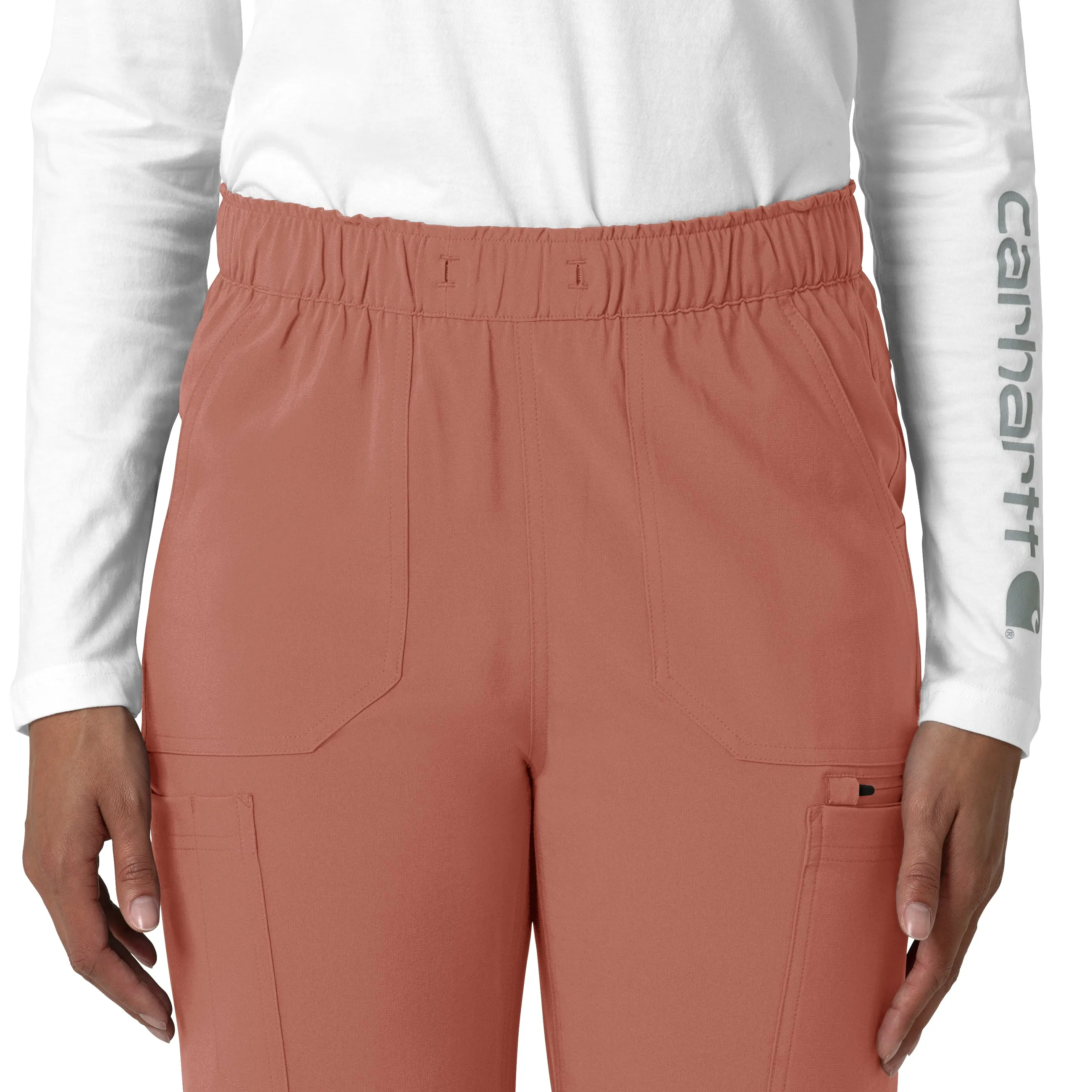 Carhartt Force Cross-Flex Women's Straight Leg Cargo Scrub Pant - Wildrose