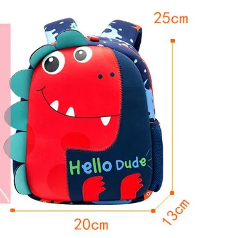 Cartoon Cute Children Kindergarten Dinosaur School Bag Kids Girl Boy