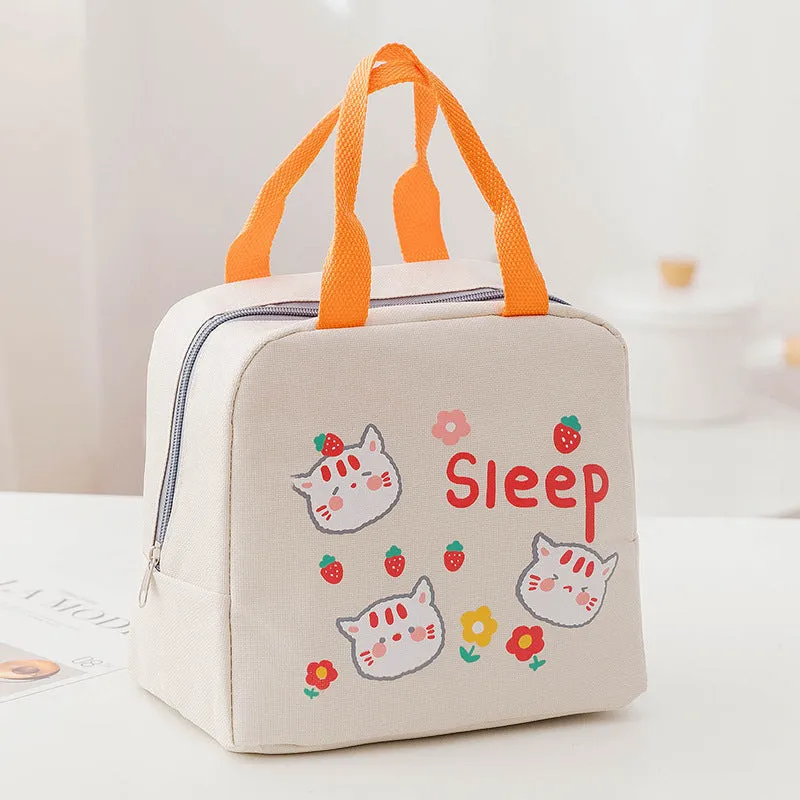 Cartoon Insulated Lunch Bag Zipper Lunch Bag