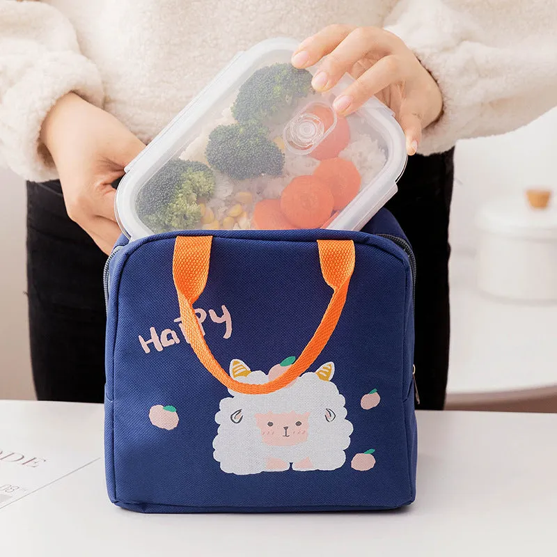 Cartoon Insulated Lunch Bag Zipper Lunch Bag