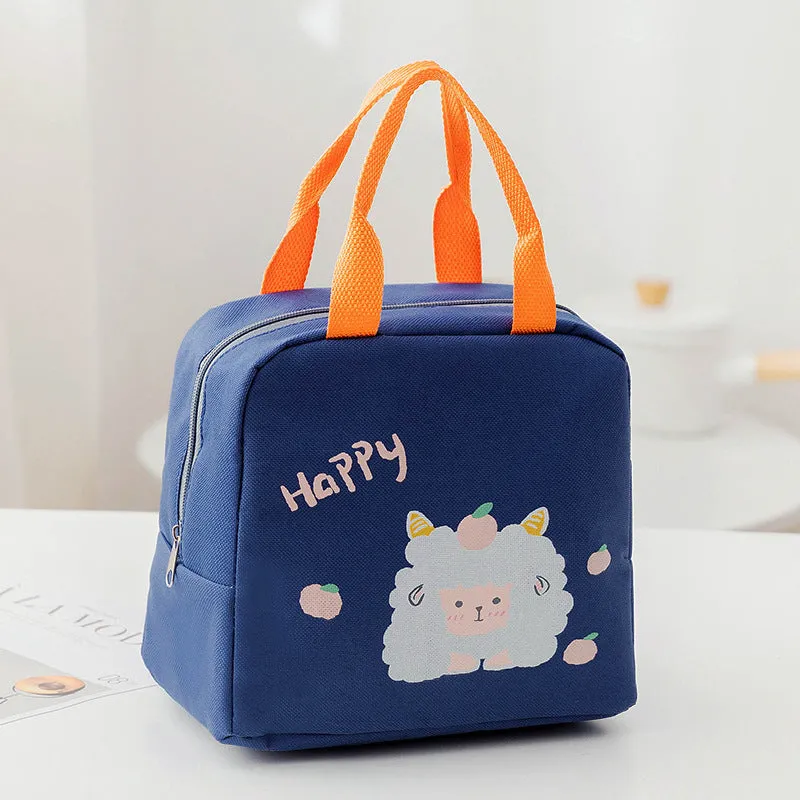 Cartoon Insulated Lunch Bag Zipper Lunch Bag