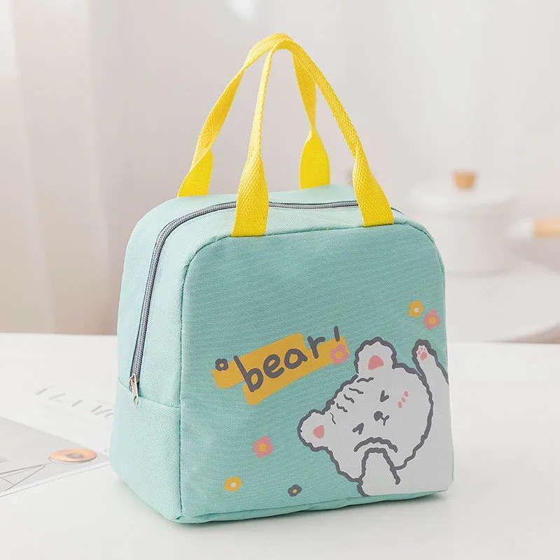 Cartoon Insulated Lunch Bag Zipper Lunch Bag