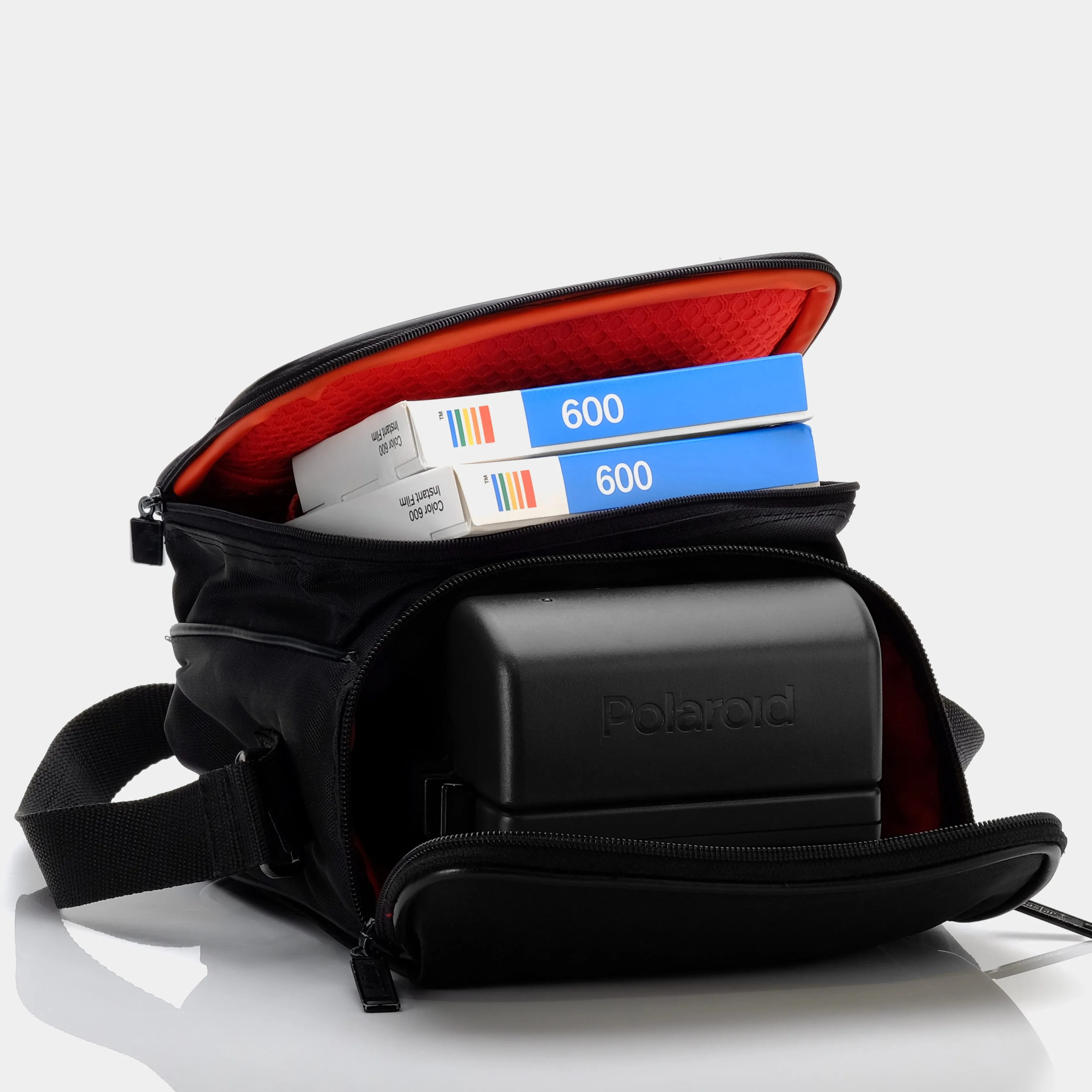 Coastar Black with Red Stripe Instant Camera Bag