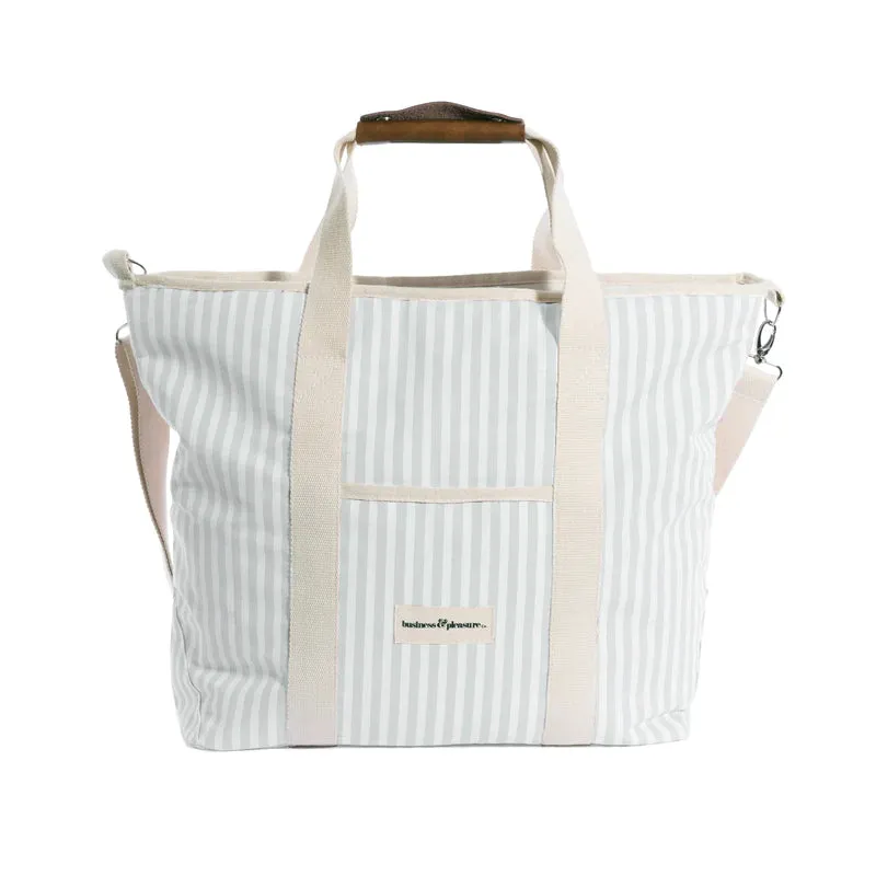 Cooler Tote Bag Sage Stripe