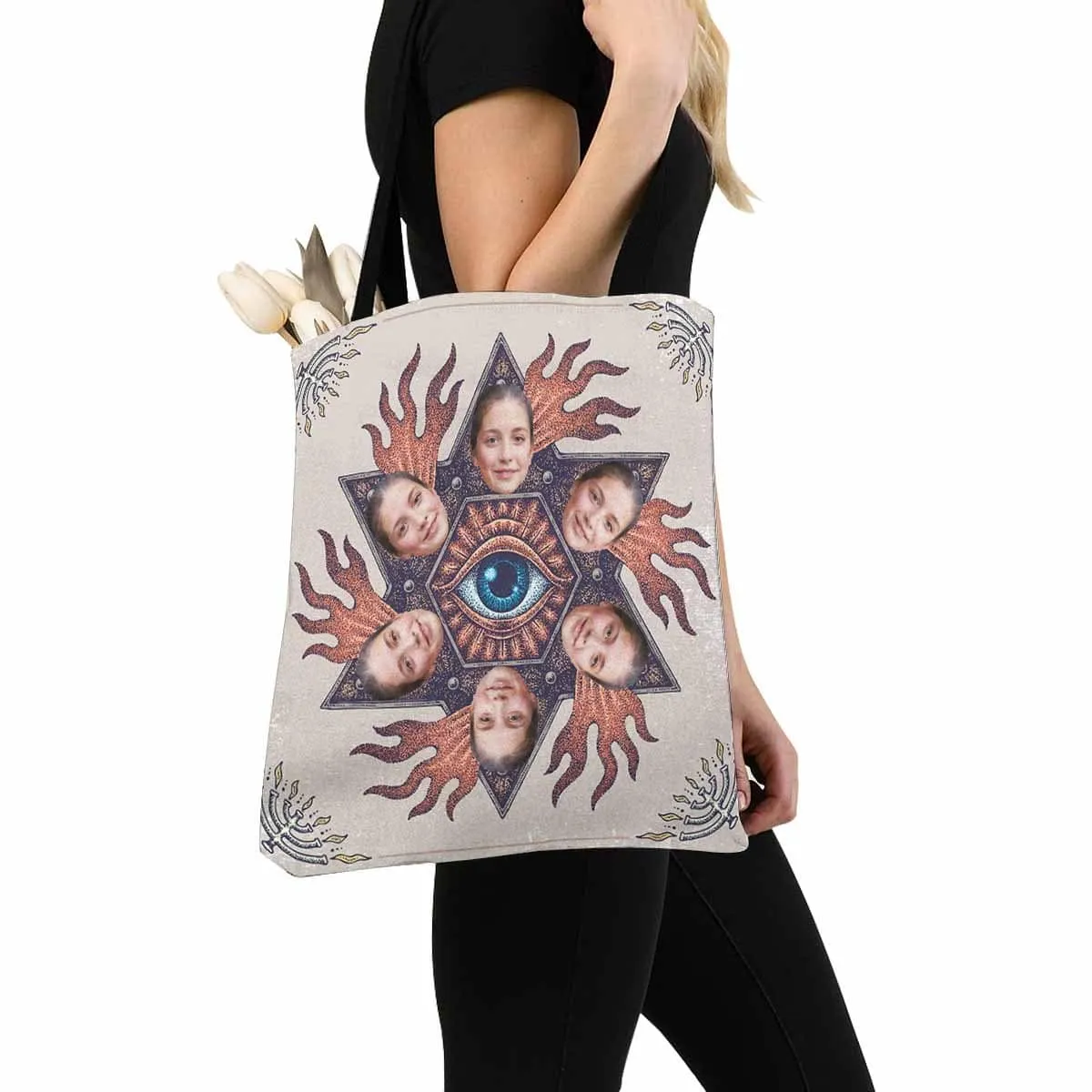 Custom Face Eye Canvas Tote Bag